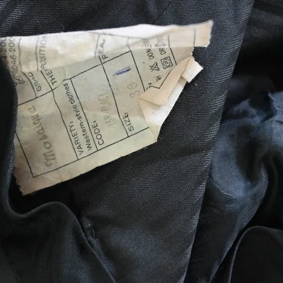 Mosaique 42R 34x28 Black Extra Slim Super 200s Wool Mens Jacket Pants Suit